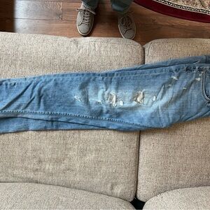 Men's Blue Distressed Jeans